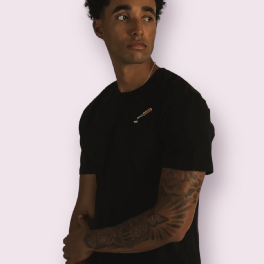 BEACH BROS BEER PLEASE-SURPRISE T-SHIRT in Black